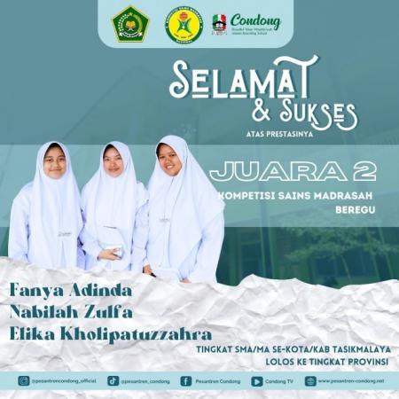  SMAT Riyadlul `Ulum, Mengikuti Kompetisi Sains Madrasah (KSM) dan Berhasil Melaju ke Tingkat Provinsi